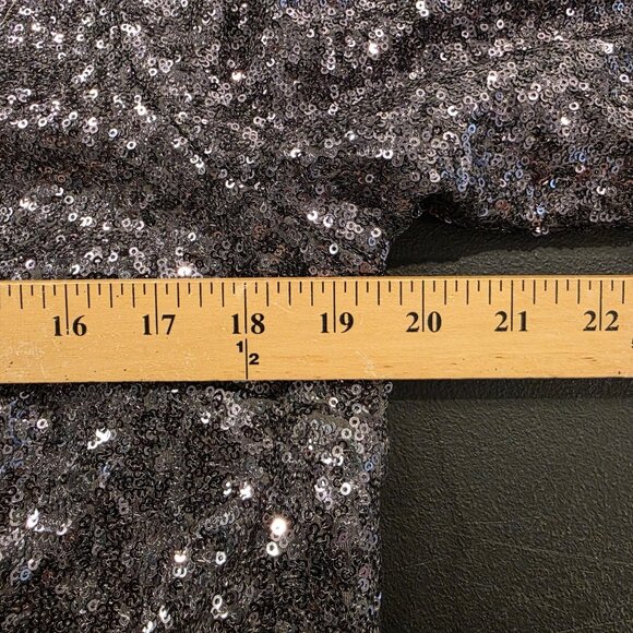 Torrid Dress Womens 00 All Over Sequin Sheath Party Holiday Gray Silver Sz 10 M - Picture 8 of 14